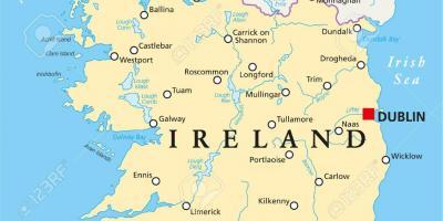 Дублін карта Ірландыя