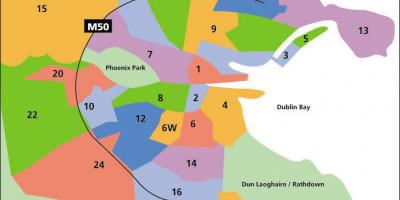 Карта Дублін вобласці