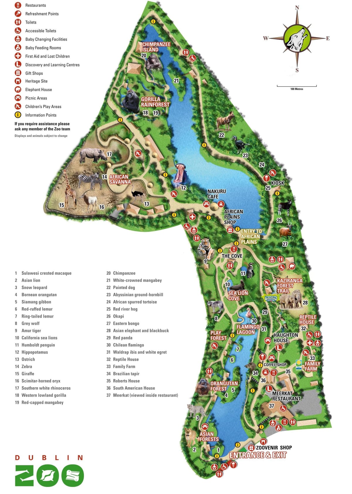 карта Дублінскі заапарк