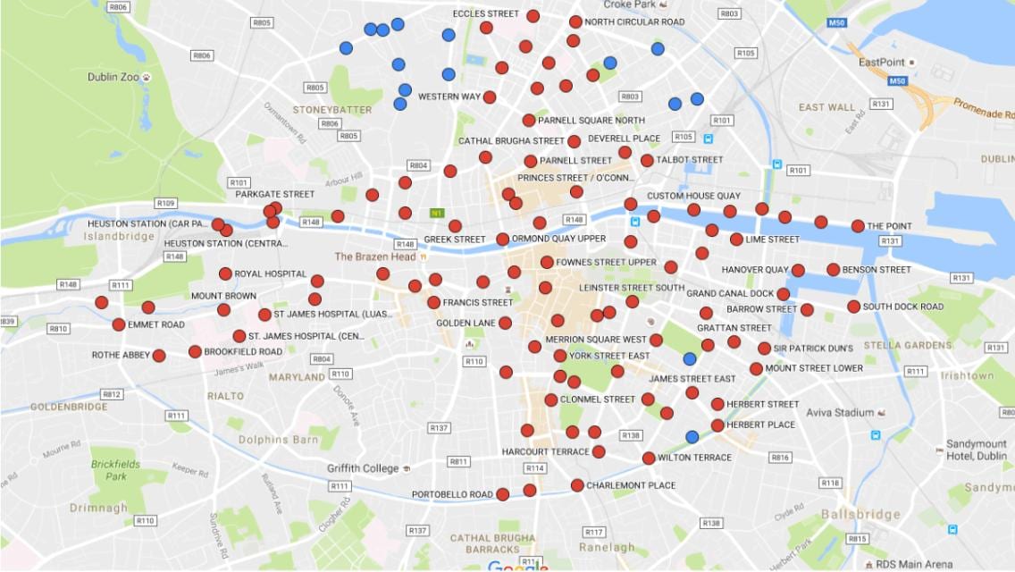 Dublinbikes карце