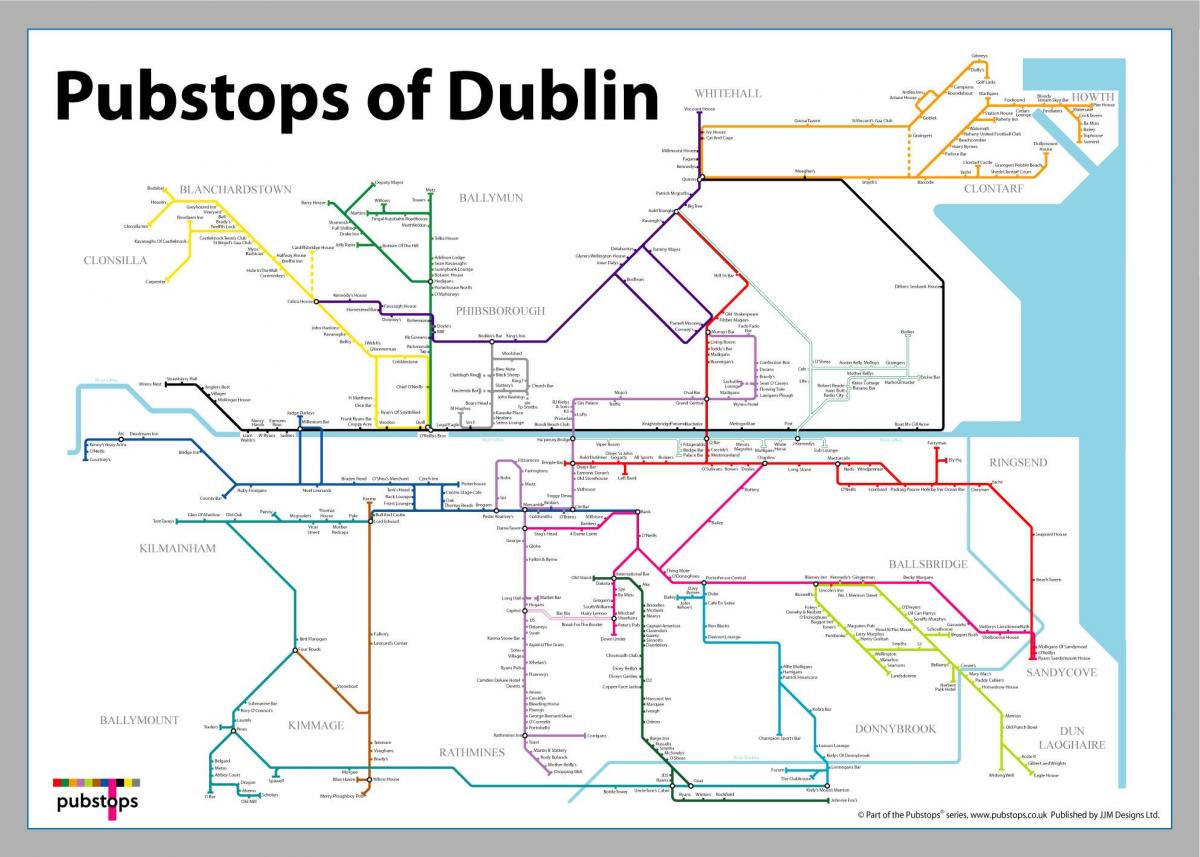 карта Дублін пабы